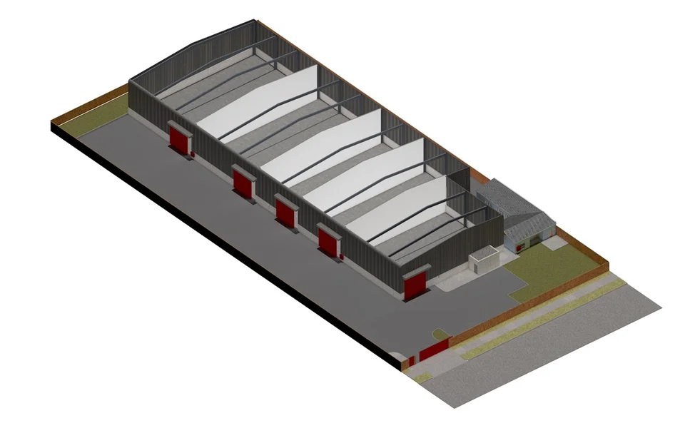 Planos arquitectónicos del proyecto bodegas Los Olmos
